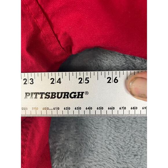 Marlboro Country Store Red Barn Coat Jacket Small Removable Plaid Liner Leather - Picture 11 of 11